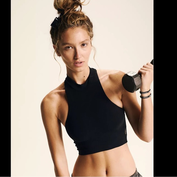 FP Movement by Free People Other - Free People FP Movement Mesh Highneck Racerback Sports Bra Black M
